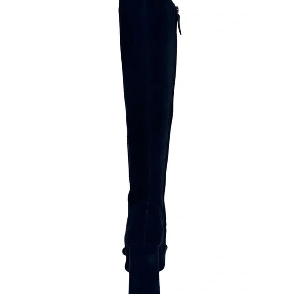 Tory Burch Boots Addison 95 MM Lancaster Suede Royal Navy Blue Size 9 M Medium - Picture 6 of 17